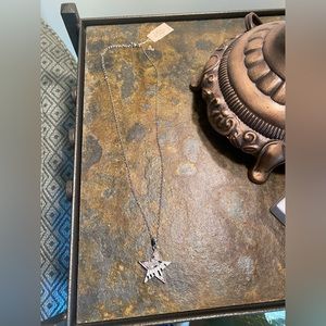 Kirk’s Folly Silver Star with piano keys and crystals silver chain necklace NWT